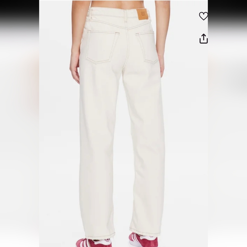 High Rise Cream Jeans - Picture 2 of 2